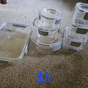 Airtight Food Storage Container Set - Gray